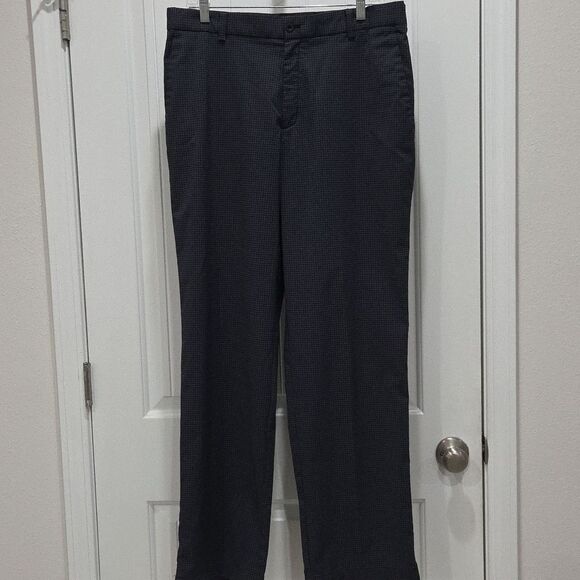 Nike Golf Pants Mens 34x32 Black Blue Herringbone  DriFit Lightweight Grip Waist - Picture 1 of 6